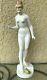 Vintage Hungary Aquimcum Porcelain Figurine, Nude With Frog, 14 H