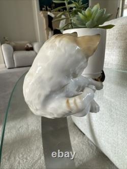 Vintage Hutschenreuther Kunstabteilung Selb Porcelain Tabby Cat Figurine RARE