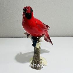 Vintage Hutschenreuther Porcelain 1960 Figurine Cardinal Figurine Signed