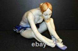 Vintage Italian Art Deco Tiche Galletti Porcelain Ballerina, 5.5 x 9.5