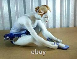 Vintage Italian Art Deco Tiche Galletti Porcelain Ballerina, 5.5 x 9.5