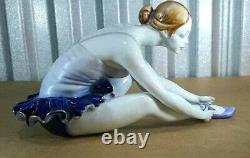 Vintage Italian Art Deco Tiche Galletti Porcelain Ballerina, 5.5 x 9.5