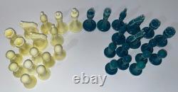 Vintage Japanese Art Deco Chess Set MID Century Modern Porcelain Ceramic Rare 32