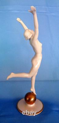 Vintage KARL TUTTER Porcelain Nude Woman Figurine from Hutschenreuther Germany