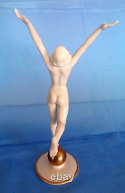 Vintage KARL TUTTER Porcelain Nude Woman Figurine from Hutschenreuther Germany