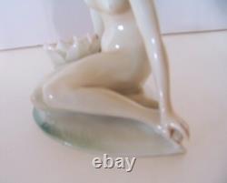 Vintage Karl Ens Lovely Nude with Water Lily Lady Art Deco Porcelain Figurine Vintage Karl Ens Lovely Nude with Water Lily Lady Art Deco Porcelain Figurine