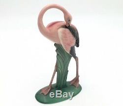 Vintage Large WILL GEORGE Hand Painted 10'' Flamingo Figurine California Pottery