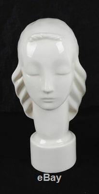 Vintage Lenox Art Deco White Porcelain Bust Female