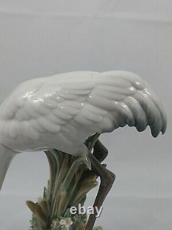 Vintage Lladro Porcelain Figurine Dancing Preening CRANE 165 Daisa 1988 (Flawed)