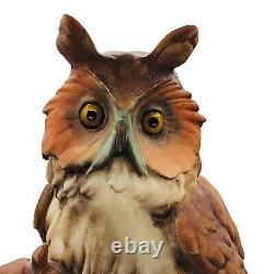 Vintage Long Eared Owl Statue Figurine Giuseppe Armani Signed Capodimonte Italy