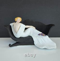 Vintage Louis Icart Porcelain Figurine Le Sofa Art Deco