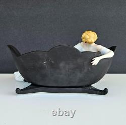 Vintage Louis Icart Porcelain Figurine Le Sofa Art Deco