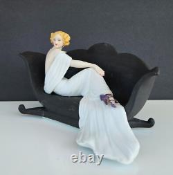Vintage Louis Icart Porcelain Figurine Le Sofa Art Deco