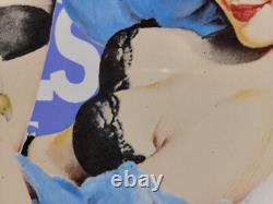 Vintage Magnolia Petroleum Porcelain Sign Art Deco Girlmotor Oil Advertising