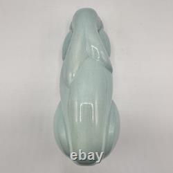 Vintage Mikasa Art Deco Revival 12 Inch Light Blue Porcelain Rabbit Figurine /cb