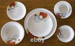 Vintage NOS Art Deco Cabaret China Dishes by Noritake in 1984 1920's design 7pc