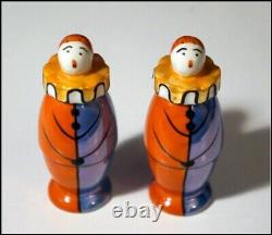 Vintage Noritake Art Deco Luster Clown Salt and Pepper Set #A3100