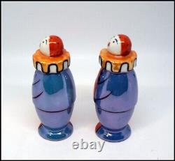 Vintage Noritake Art Deco Luster Clown Salt and Pepper Set #A3100