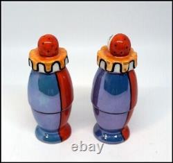 Vintage Noritake Art Deco Luster Clown Salt and Pepper Set #A3100