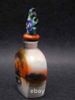 Vintage Noritake Porcelain Perfume Bottle River Lotus Art Deco
