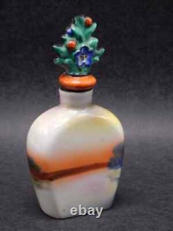 Vintage Noritake Porcelain Perfume Bottle River Lotus Art Deco