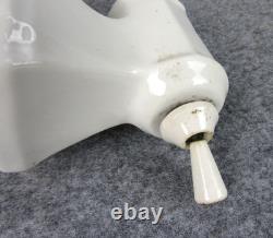 Vintage Pair White Porcelain ART DECO Wall Light Room Home Sconces