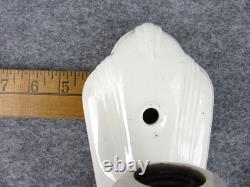 Vintage Pair White Porcelain ART DECO Wall Light Room Home Sconces