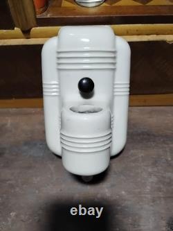 Vintage Paulding Porcelain Wall Light Fixture Milk White Art Deco Electrical