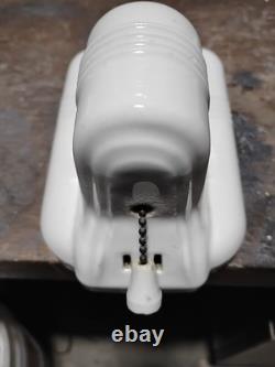 Vintage Paulding Porcelain Wall Light Fixture Milk White Art Deco Electrical