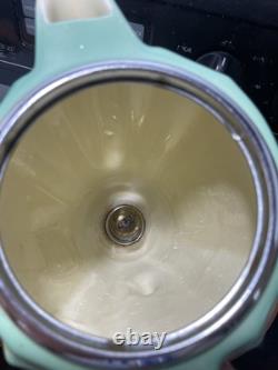Vintage Percolator Art Deco Ceramic Or Porcelain 1930's 40s Green Coffee Pot