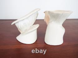 Vintage Porcelain Figurative Eggcups Quirky Ceramic Head Figurine Lady Gentleman