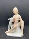 Vintage Porcelain Figurine Wallendorf Nude Lady With Deer 7.28 Kurt Steiner