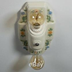 Vintage Porcelain Flush Mount Ceiling Light Fixture