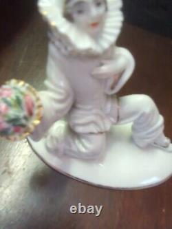Vintage Rosenthal Art Deco Porcelain Pierrot Clown Harlequin Porcelain Figurine