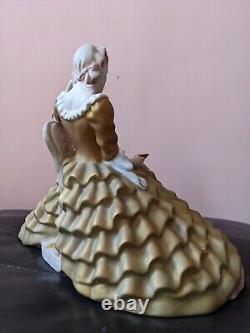 Vintage Royal Dux Lady with a Book Porcelain Figurine Centerpiece 13