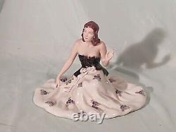 Vintage Royal Dux Porcelain Woman Figurine, Art Deco, Seated Lady, Beautiful