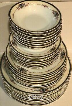 Vintage Royal Schwarzburg Germany Porcelain 32 Plates Dinnerware Set