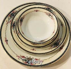 Vintage Royal Schwarzburg Germany Porcelain 32 Plates Dinnerware Set