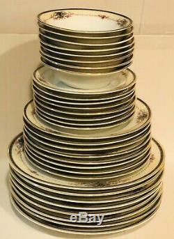 Vintage Royal Schwarzburg Germany Porcelain 32 Plates Dinnerware Set