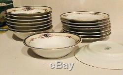 Vintage Royal Schwarzburg Germany Porcelain 32 Plates Dinnerware Set