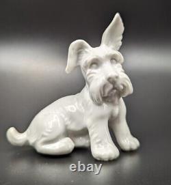 Vintage Royal Vienna Porcelain Augarten Wien White Westie Terrier Dog Figurine