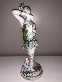 Vintage Russian Lomonosov Art Deco Porcelain Figurine Ballerina Dancer Karsavina