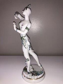 Vintage Russian Lomonosov Art Deco Porcelain Figurine Ballerina Dancer Karsavina