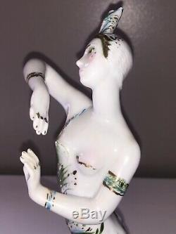 Vintage Russian Lomonosov Art Deco Porcelain Figurine Ballerina Dancer Karsavina