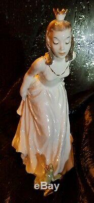 Vintage SIGNED German Rosenthal Porcelain Figurine Princess and Frog King