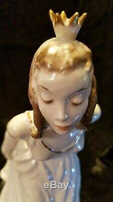Vintage SIGNED German Rosenthal Porcelain Figurine Princess and Frog King
