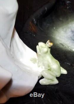 Vintage SIGNED German Rosenthal Porcelain Figurine Princess and Frog King