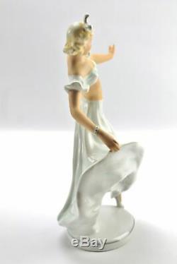 Vintage Schaubach Kunst 10 Art Deco Girl Dancer Porcelain Figurine Germany