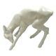 Vintage Schaubach Kunst Deer Fawn White Figurine Pottery E Germany Art Deco Mcm