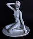 Vintage Schlaggenwald Haas Czjzek Co Art Deco Porcelain Nude Woman Figure Statue